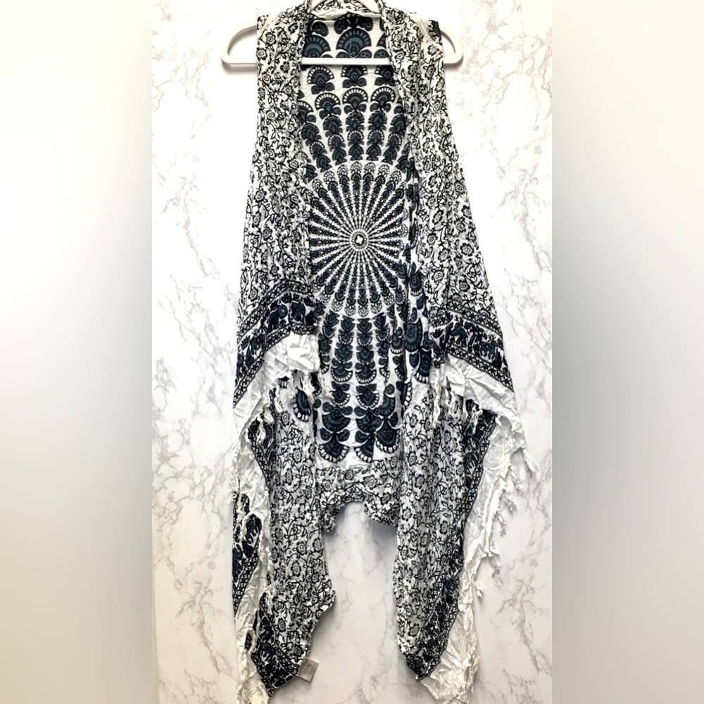 UCHO Bali Sequins Sarong Vest 100% Rayon Beach Vacation Travel Summer One Size